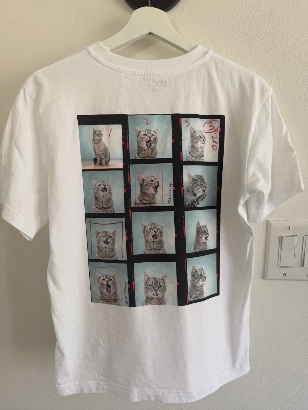 Cat Photo Grid White Short Sleeve Tee Uniqlo